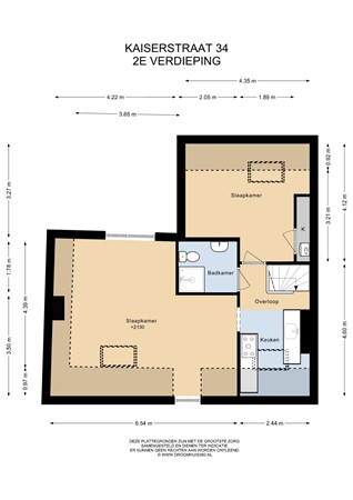 Floorplan - Kaiserstraat 34, 2311 GS Leiden